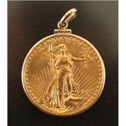 Liberty $20 Gold Piece Pendant