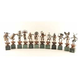 Set of 12 Mixed Media Sculptures