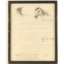 Framed Joe Beeler Letter