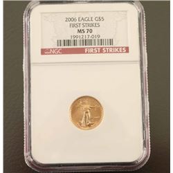 2006 Gold $5 Eagle NGC MS70 First Strike