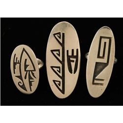 Lot of 3 Hopi Sterling Rings