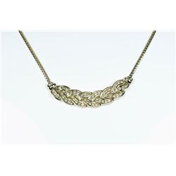 Dazzling Braided Design Diamond Necklace