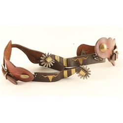 Pair of Brass Overlaid Spurs