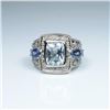 Image 1 : Dynamic Aquamarine, Tanzanite and Diamond Ring