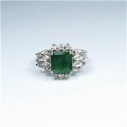 Elegant Emerald and Diamond Ring