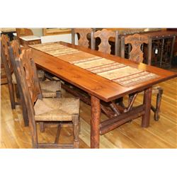 Old Hickory Dining Table and Chairs