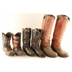 Lot of (3) Pairs of Men's Cowboy Boots