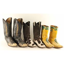 Lot of (3) Pairs of Women's Cowboy Boots