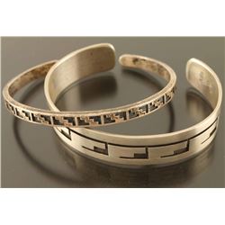 Lot of 2 Sterling Cuffs