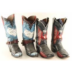 Lot of (2) Men's Leather Cowboy Boots