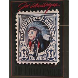 Art Print of 14 Cent Indian Stamp