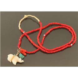 Native Red Beaded Necklace