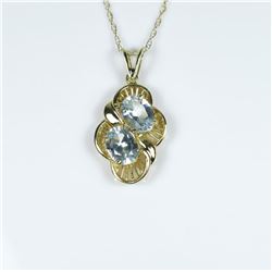 Bright Contemporary Style Aquamarine Pendant