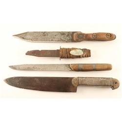 Lot of (4) Indian Trading Knives