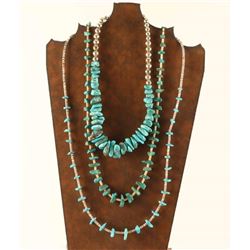 Lot of 3 Navajo Turquoise Necklaces