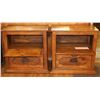 Image 2 : Lot of (2) Rustic Pine Side Tables