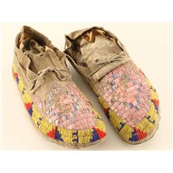 Sioux Quilled & Beaded Moccasins