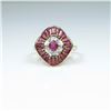 Image 3 : Elegant Ballerina style Ruby and Diamond Ring
