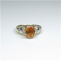 Gorgeous Extra Fine Mandarin Garnet and Diamond
