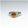 Image 3 : Gorgeous Extra Fine Mandarin Garnet and Diamond