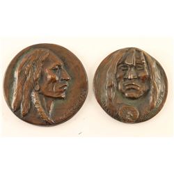 Lot of (2) Joe Beeler Bronze Restrikes