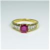 Image 3 : Vivid Contemporary Ruby and Diamond Ring
