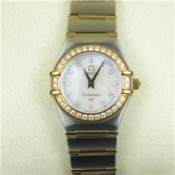 Ladies 18 karat Diamond Accented Omega Watch