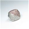 Image 1 : Designer Style Pink Sapphire and Diamond Ring