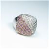 Image 2 : Designer Style Pink Sapphire and Diamond Ring