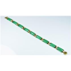 Vibrant Apple Green Jade Bracelet