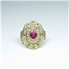 Image 1 : Gorgeous 18 karat Ruby and Diamond Ring