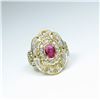 Image 2 : Gorgeous 18 karat Ruby and Diamond Ring