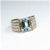 Image 2 : Fine Santa Maria Aquamarine and Diamond Ring