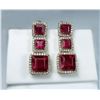 Image 1 : Exquisite Ruby and Diamond Designer Earrings