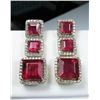 Image 2 : Exquisite Ruby and Diamond Designer Earrings