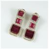 Image 4 : Exquisite Ruby and Diamond Designer Earrings
