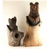 Image 1 : Lot of (2) Wooden Stump Bears