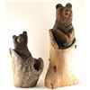 Image 2 : Lot of (2) Wooden Stump Bears