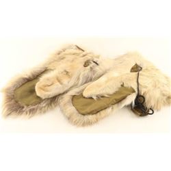 Vintage Wolf Mittens