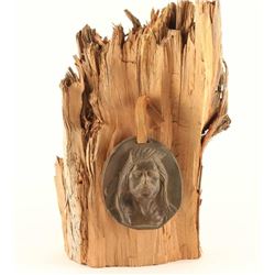 Small Fine Art Bronze Mounted on Wood