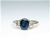 Image 1 : Classic Blue Sapphire and Diamond Ring