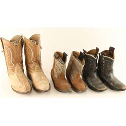 Lot of (3) Pairs of Kid's Cowboy Boots