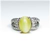 Captivating Rare Chrysoberyl and Diamond Ring