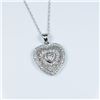 Lovely Style Heart Shaped Diamond Pendant