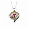 Romantic Ruby and Diamond Heart Shaped Pendant