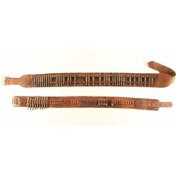Lot of 2 Antique Cartridge Belts