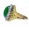 Image 3 : Extraordinary Green Jade and Diamond Ring