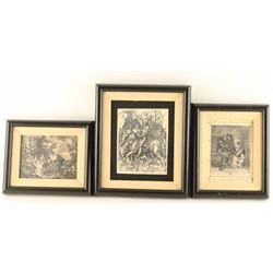 Collection of (3) Ivory Scrimshaw Pieces