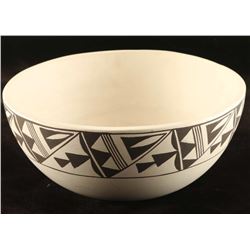 Acoma Black and White Polychrome Bowl