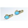 Image 2 : Gorgeous Turquoise and Diamond Earrings